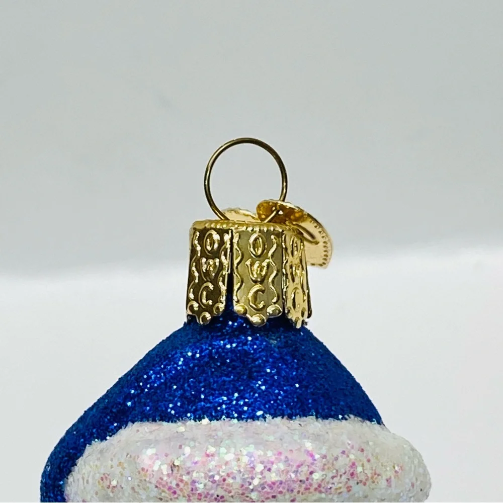 UK University of Kentucky Snowman Glass Christmas Tree Ornament Wildcats READ